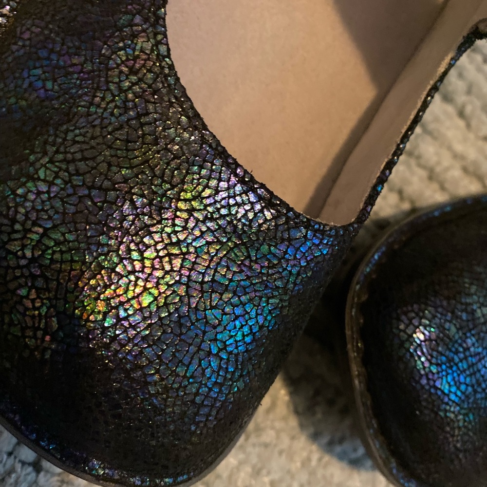 Blue leather metallic Alegria ,sz 40